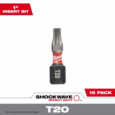 Rental store for Shockwave Torx T20 Impact Insert Bits, 1 in Grove OK